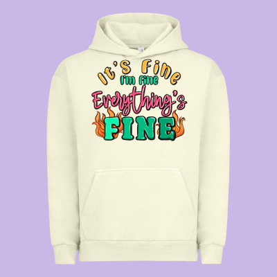 Its Fine Im Dine Everythings Fine Urban Hoodie Designed By Maliassmallbusiness