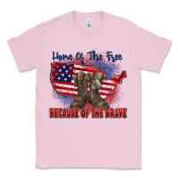 Bubblegum Pink home of the free because of the brave Classic Tee - Zillion Design Studio