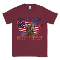 Burgundy home of the free because of the brave Classic Tee - Zillion Design Studio