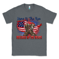 Charcoal Heather home of the free because of the brave Classic Tee - Zillion Design Studio