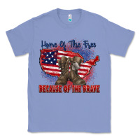 Colony Blue home of the free because of the brave Classic Tee - Zillion Design Studio