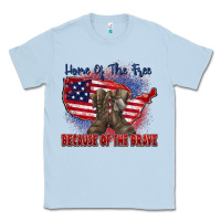 Dusty Blue home of the free because of the brave Classic Tee - Zillion Design Studio