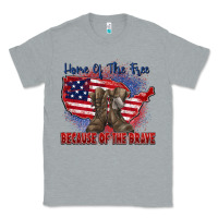 Heather Grey home of the free because of the brave Classic Tee - Zillion Design Studio