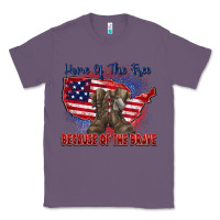 Lavender home of the free because of the brave Classic Tee - Zillion Design Studio
