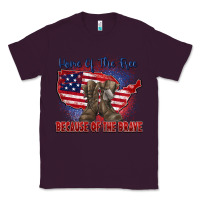 Plum home of the free because of the brave Classic Tee - Zillion Design Studio