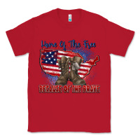 Red home of the free because of the brave Classic Tee - Zillion Design Studio