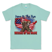 Seafoam home of the free because of the brave Classic Tee - Zillion Design Studio