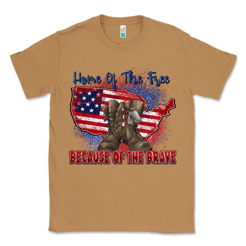 Home Of The Free Because Of The Brave Classic Tee by Zillion Design Studio | Teevron
