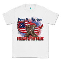 White home of the free because of the brave Classic Tee - Zillion Design Studio