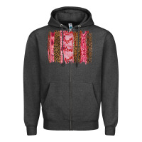 Charcoal Heather valentine's day love brushstrokes Zipper Hoodie - RanaPortraitStore