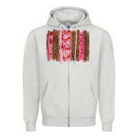 Dove Grey valentine's day love brushstrokes Zipper Hoodie - RanaPortraitStore