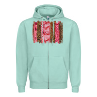 Seafoam valentine's day love brushstrokes Zipper Hoodie - RanaPortraitStore
