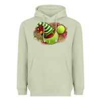Matcha Tennis Christmas With Racket And Hat Heavyweight Hoodie - FaDigitalArtStudio