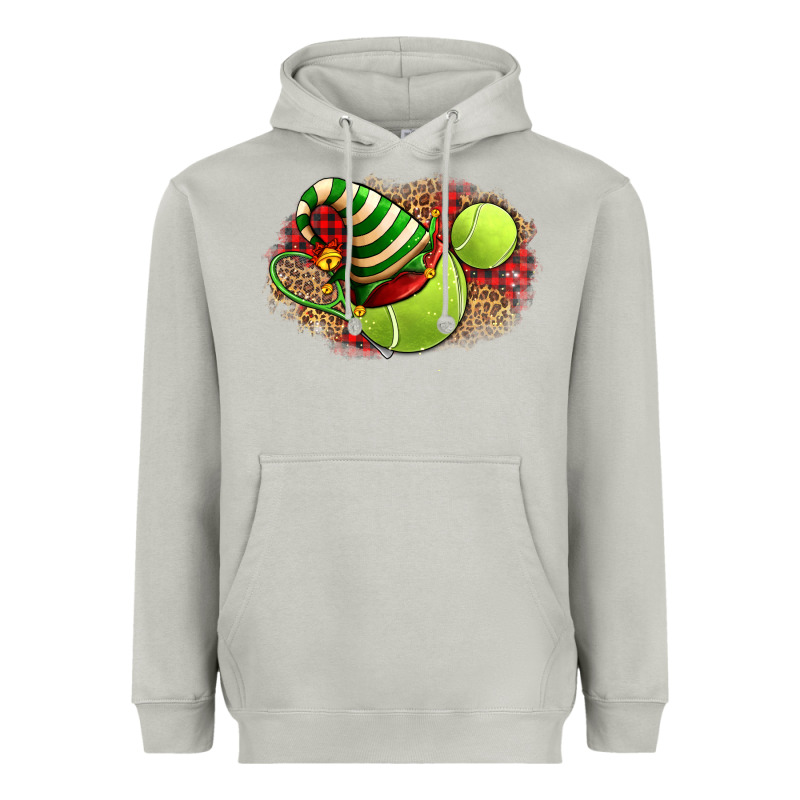 Tennis Christmas With Racket And Hat Heavyweight Hoodie by FaDigitalArtStudio | Teevron