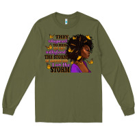 Army Green They whispered to her afro woman Long Sleeve Tee - RanaPortraitStore