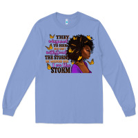 They Whispered To Her Afro Woman Long Sleeve Tee | Teevron
