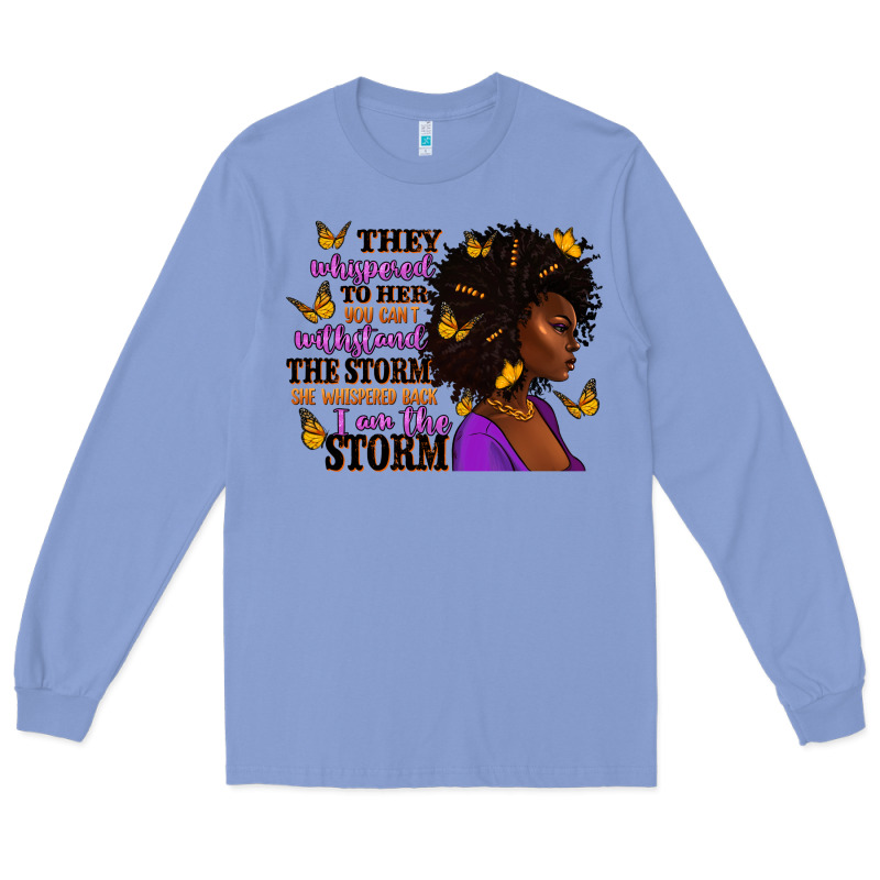 They Whispered To Her Afro Woman Long Sleeve Tee by RanaPortraitStore | Teevron