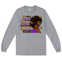 Heather Grey They whispered to her afro woman Long Sleeve Tee - RanaPortraitStore