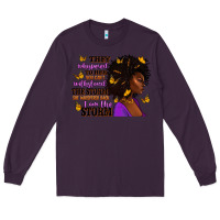 Plum They whispered to her afro woman Long Sleeve Tee - RanaPortraitStore