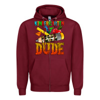 Burgundy kindergarten dude Zipper Hoodie - texasbilliewilder