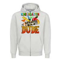 Dove Grey kindergarten dude Zipper Hoodie - texasbilliewilder