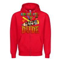 Red kindergarten dude Zipper Hoodie - texasbilliewilder