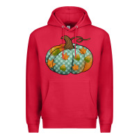 Cardinal blue plaid autumn pumpkin Premium Hoodie - Jasminsmagicworld