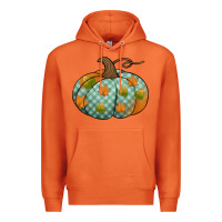 Carrot blue plaid autumn pumpkin Premium Hoodie - Jasminsmagicworld