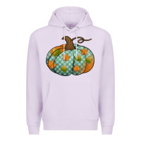 Lilac blue plaid autumn pumpkin Premium Hoodie - Jasminsmagicworld