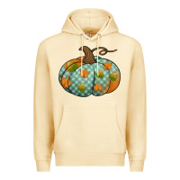 Pina Colada blue plaid autumn pumpkin Premium Hoodie - Jasminsmagicworld