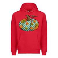 Red blue plaid autumn pumpkin Premium Hoodie - Jasminsmagicworld