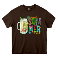 Chocolate Brown sweet summer time Heavy Core Tee - CowhideDigitalArt