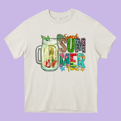 Sweet Summer Time Heavy Core Tee Designed By Cowhidedigitalart