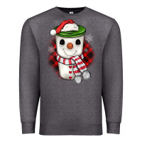 Charcoal Heather Christmas snowman coffee Premium Sweatshirt - JahusDesignShop
