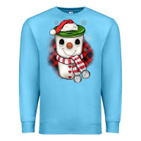 Ocean Blue Christmas snowman coffee Premium Sweatshirt - JahusDesignShop