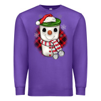 Purple Christmas snowman coffee Premium Sweatshirt - JahusDesignShop