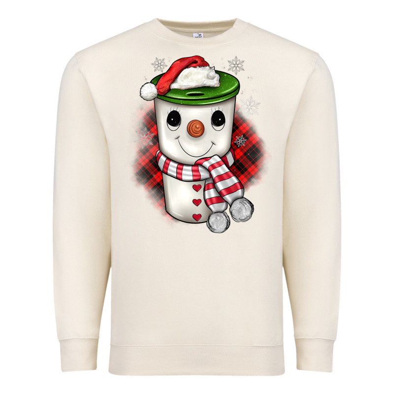 Christmas Snowman Coffee Premium Sweatshirt by JahusDesignShop | Teevron