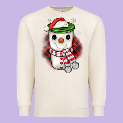 Christmas Snowman Coffee Premium Sweatshirt Designed By Jahusdesignshop