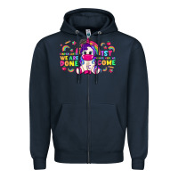 Navy kindergarten we are done 1st here we come with unicorn Zipper Hoodie - texasbilliewilder