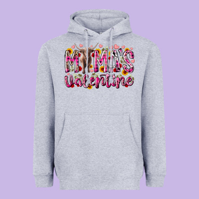 Mama Is Valentine Heavyweight Hoodie Designed By Racoondesign