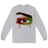 Moon Dust Watercolor Juneteenth eyes Long Sleeve Tee - RanaPortraitStore