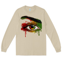 Mushroom Watercolor Juneteenth eyes Long Sleeve Tee - RanaPortraitStore