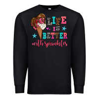Black life is better with sprinkles Premium Sweatshirt - AdoDesignShop