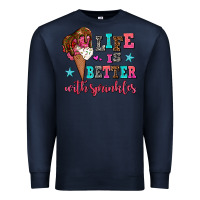 Navy life is better with sprinkles Premium Sweatshirt - AdoDesignShop