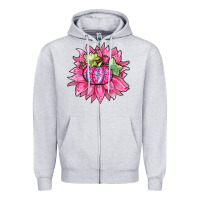 Heather Grey sunflower pumpkin breast cancer Zipper Hoodie - Zillion Design Studio