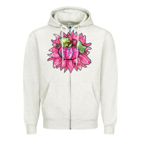 Oatmeal Heather sunflower pumpkin breast cancer Zipper Hoodie - Zillion Design Studio