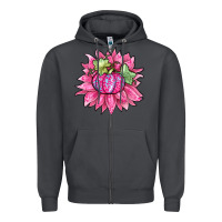 Smoke sunflower pumpkin breast cancer Zipper Hoodie - Zillion Design Studio