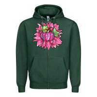 Sports Green sunflower pumpkin breast cancer Zipper Hoodie - Zillion Design Studio