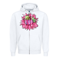 White sunflower pumpkin breast cancer Zipper Hoodie - Zillion Design Studio