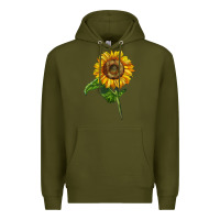 Army Green mammoth sunflower Premium Hoodie - LillyAllenDesigns